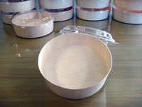 WOODEN VENEER BOWL 735ML ROUND WITH CLEAR LID | FLR-01BF