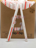 RED SIP XL JUMBO PAPER STRAW W/SLANT POINTER 12X255MM 3-LAYER 355GSM INDIVIDUAL PAPER WRAP