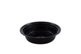 ROUND 450ml PP Takeaway Meal Container Black with Clear Lid