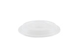 ROUND 450ml PP Takeaway Meal Container Black with Clear Lid