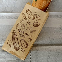 TEA BROWN BREAD BANH MI PAPER BAG GUSSET (140X300X67MM)