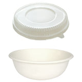 SUGARCANE BOWL WITH CLEAR RAISED LID (875ML)