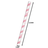 RED STRIPE XL JUMBO PAPER STRAW 12X255MM INDIVIDUALLY PAPER WRAPPED