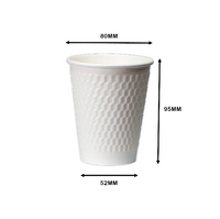 PAPER HOT CUP DOUBLE WALL CUBE EMBOSS (8oz, 12oz, 16oz)