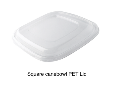 PET Lid to Suit Square CaneBowl (CB-32B/CB-49)
