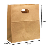KRAFT CARRY BAG w/ DIE CUT Oval Handle (Small / Medium)