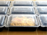RECTANGULAR WAVEBOX FOODSERVICE CONTAINER BLACK W/-CLEAR LID (720ML)